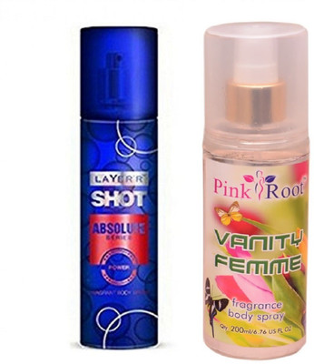 

Pink Root VANITY FEMME MIST WITH LAYER'R SHOT ABSOLUTE POWER(Set of 2)