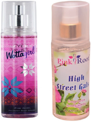 

Pink Root HIGH STREET GIRLS MIST WITH LAYER'R WOTTAGIRL! PINK ANGEL(Set of 2)