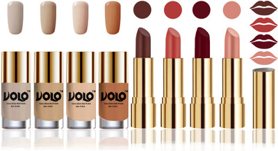 

Volo Perfect Combo of Ultra Shine Nail Polish and Velvet Matte Lipsticks(Set of 8)