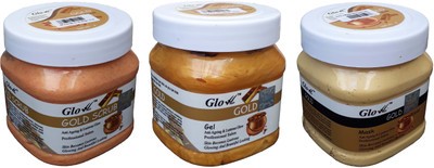 

Glow Right GOLD FACIAL SET M4(Set of 3)