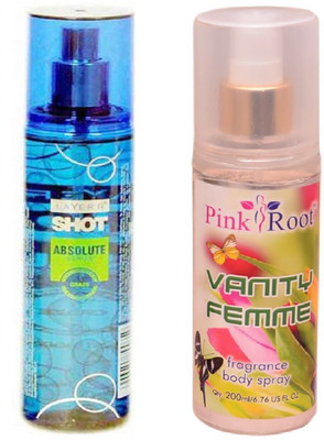 

Pink Root VANITY FEMME MIST WITH LAYER'R SHOT ABSOLUTE CRAZE(Set of 2)