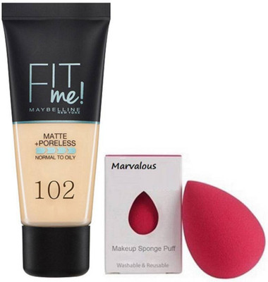 

Marvalous Sponge Puff and Matte +Poreless liquid Foundation(Set of 2)