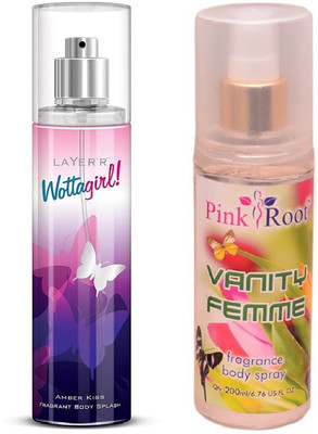 

Pink Root VANITY FEMME MIST WITH LAYER'R WOTTAGIRL! AMBER KISS(Set of 2)