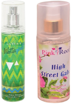 

Pink Root HIGH STREET GIRLS MIST WITH LAYER'R WOTTAGIRL! SPELL BOUND(Set of 2)
