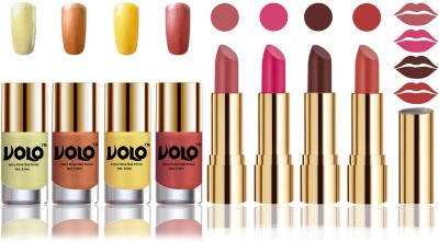 

Volo Perfect Combo of Ultra Shine Nail Polish and Velvet Matte Lipsticks(Set of 8)