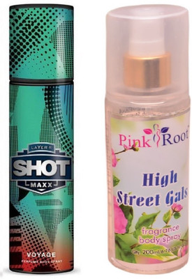 

Pink Root HIGH STREET GIRLS MIST WITH LAYER'R SHOT MAXX VOYAGE(Set of 2)