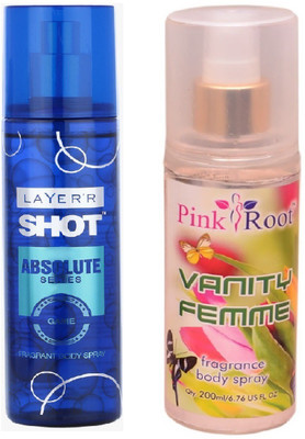 

Pink Root VANITY FEMME MIST WITH LAYER'R SHOT ABSOLUTE GAME(Set of 2)