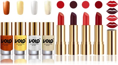 

Volo Perfect Combo of Ultra Shine Nail Polish and Velvet Matte Lipsticks(Set of 8)