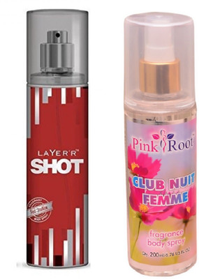 Pink Root CLUB NUIT FEMME MIST WITH LAYER'R SHOT RED STALLION(Set of 2)