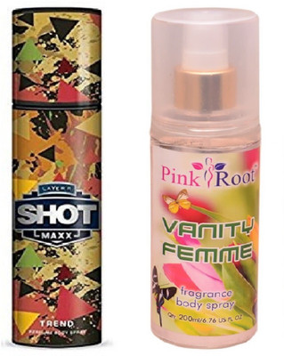 

Pink Root VANITY FEMME MIST WITH LAYER'R SHOT MAXX TREND(Set of 2)