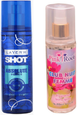 

Pink Root CLUB NUIT FEMME MIST WITH LAYER'R SHOT ABSOLUTE GAME(Set of 2)