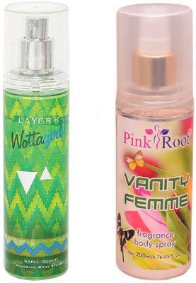 

Pink Root VANITY FEMME MIST WITH LAYER'R WOTTAGIRL! SPELL BOUND(Set of 2)
