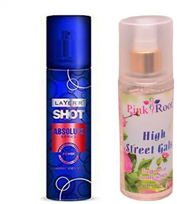

Pink Root HIGH STREET GIRLS MIST WITH LAYER'R SHOT ABSOLUTE POWER(Set of 2)