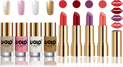 

Volo Perfect Combo of Ultra Shine Nail Polish and Velvet Matte Lipsticks(Set of 8)