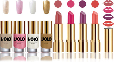 

Volo Perfect Combo of Ultra Shine Nail Polish and Velvet Matte Lipsticks(Set of 8)