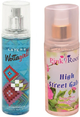

Pink Root HIGH STREET GIRLS MIST WITH LAYER'R WOTTAGIRL! PURE PARADISE(Set of 2)