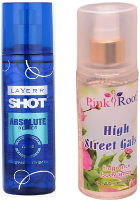 

Pink Root HIGH STREET GIRLS MIST WITH LAYER'R SHOT ABSOLUTE GAME(Set of 2)