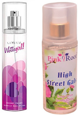 

Pink Root HIGH STREET GIRLS MIST WITH LAYER'R WOTTAGIRL! SECRET CRUSH(Set of 2)