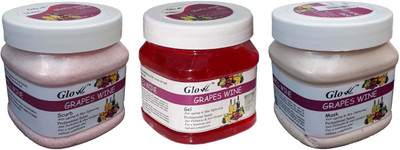 

Glow Right GRAPES & WINE FACIAL SET M4(Set of 3)