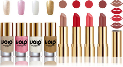 

Volo Perfect Combo of Ultra Shine Nail Polish and Velvet Matte Lipsticks(Set of 8)