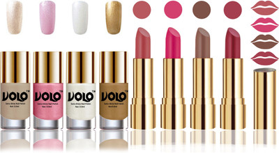 

Volo Perfect Combo of Ultra Shine Nail Polish and Velvet Matte Lipsticks(Set of 8)