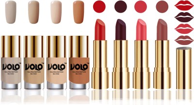 

Volo Perfect Combo of Ultra Shine Nail Polish and Velvet Matte Lipsticks(Set of 8)