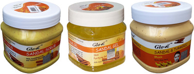 

Glow Right SANDAL FACIAL SET M4(Set of 3)
