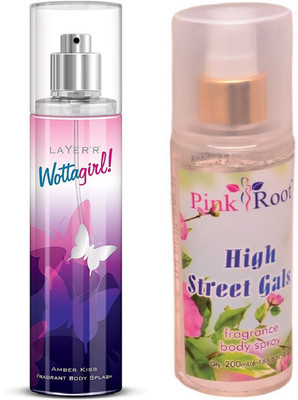 

Pink Root HIGH STREET GIRLS MIST WITH LAYER'R WOTTAGIRL! AMBER KISS(Set of 2)
