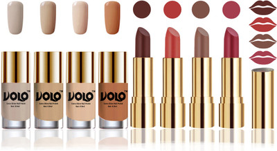 

Volo Perfect Combo of Ultra Shine Nail Polish and Velvet Matte Lipsticks(Set of 8)