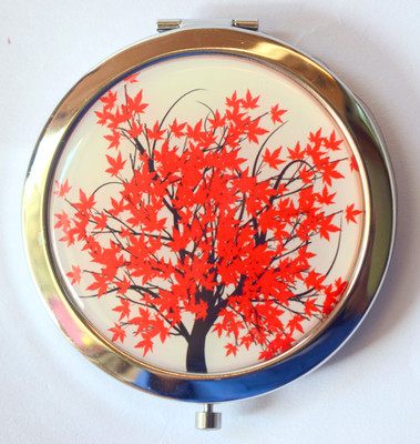 

oramsa Multicolor Printed Designer Compact Mirror - Dual Mirror, (Normal and 3x Magnification)