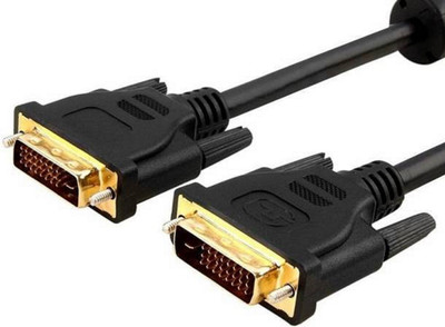 

PAC 3 meter DVI-D 24+1 Male Gold Plated Dual Link DVI Cable(Compatible with MONITER, Black)