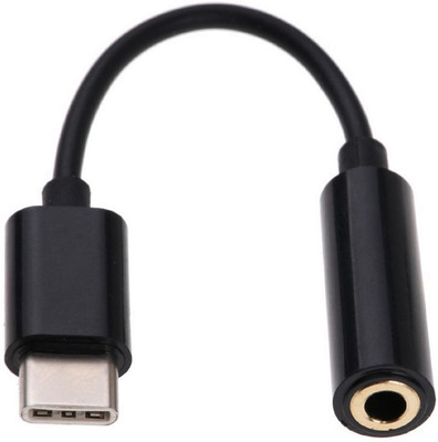

TECH-X TYPE-C TO 3.5MM WIRE JACK BLACK Headphone Adapter(Type C Smartphones, Black)