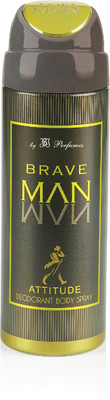 

JBJ Perfumes Brave Man Attitude Deodorant Spray - For Men(200 ml)