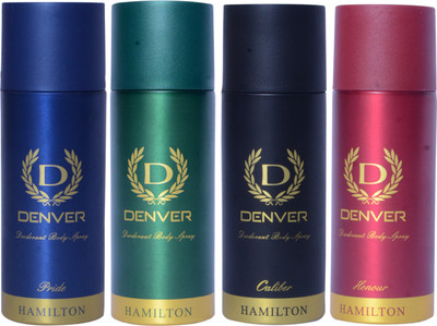 

Denver caliber/ prestage/ pride Body Spray - For Men(600 ml, Pack of 4)