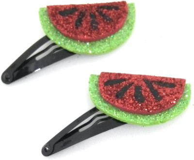

SKD Water melon shape fancy tic Hair Clips (set of 2 clips) Tic Tac Clip(Red)