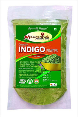 

Malvaniya Herbal Care Indigo Powder For Hair |Natural Hair & Beared Dye| 100% Natural Organically Processed Hair Dye 255 g Hair Color(Green)