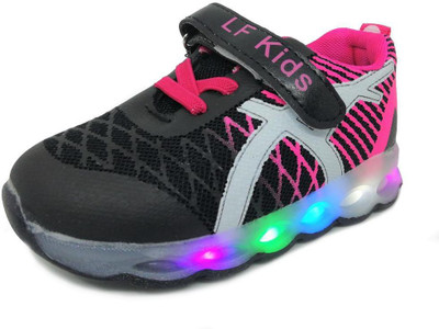 

TeeniTiny Boys Velcro Running Shoes(Black