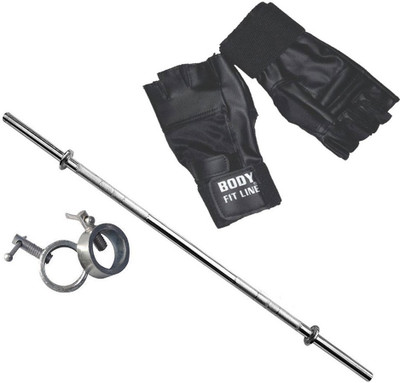 

Faiydashop Gym Gloves, Straight Bar With Steel Locks Home Gym Kit