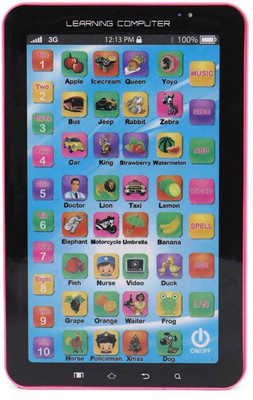 

Bluwings Educational Learning Tablet Computer with Music and Sound Effect Toy For Kids(Pink)
