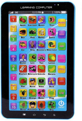 

Bluwings Educational Learning Tablet Computer with Music and Sound Effect Toy For Kids(Blue)