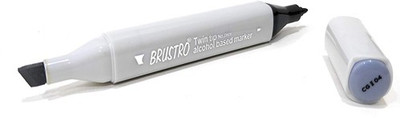 

Brustro Twin Tip Based Marker Grey (Cool Grey II 4)(Set of 1, (Cool Grey II 4)