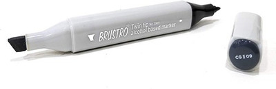 

Brustro Twin Tip Twin Tip Alcohol Based Marker Cool Grey II 9 Marker Cool Grey II 9(Set of 1, Cool Grey II 9)