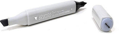 

Brustro Twin Tip Alcohol Based Marker Grey (Cool Grey II 2)(Set of 1, Grey (Cool Grey II 2))