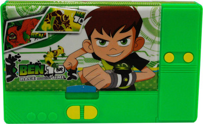 

Toys Factory Pencil Box Cartoon Character Art Plastic Pencil Box(Set of 1, Green)