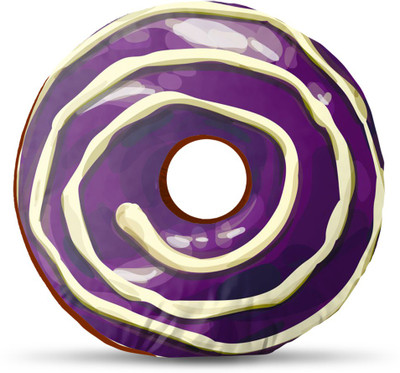 

Sleep Nature's Donut Donut Pillow Pack of 1(Multicolor)