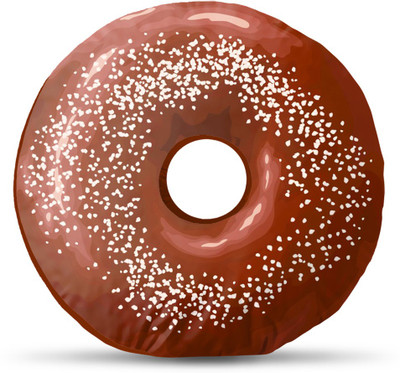 

Sleep Nature's Donut Donut Pillow Pack of 1(Multicolor)