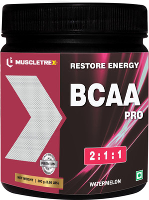 

Biotrex Nutraceuticals Muscletrex BCAA Pro 2:1:1 - Watermelon Flavour - 300gm (0.66 lbs) BCAA(300 g, Watermelon)