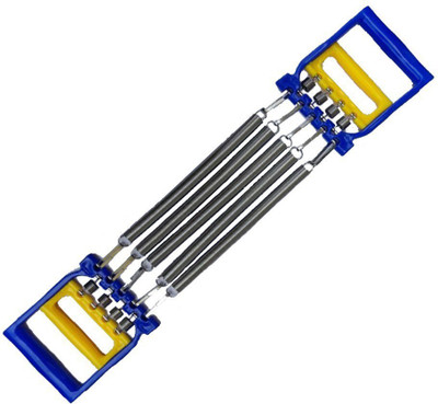 

StepInnStore Strong Chest Expander with hand Gripper 5 Stainless Spring for Making Strong Muscle pulling Exercise Resistance Tube(Multicolor)