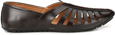 

Rjkart Jalsa Nagra Jutti Mojaris For Men Mojaris For Men(Brown
