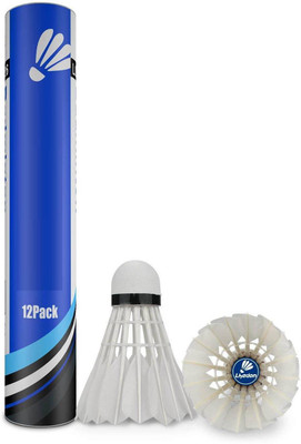 

QUINERGYS ® High Energy Accurate Champion Shuttlecock Pack of 2 Feather Shuttle - White(Medium Slow, 76, Pack of 2)